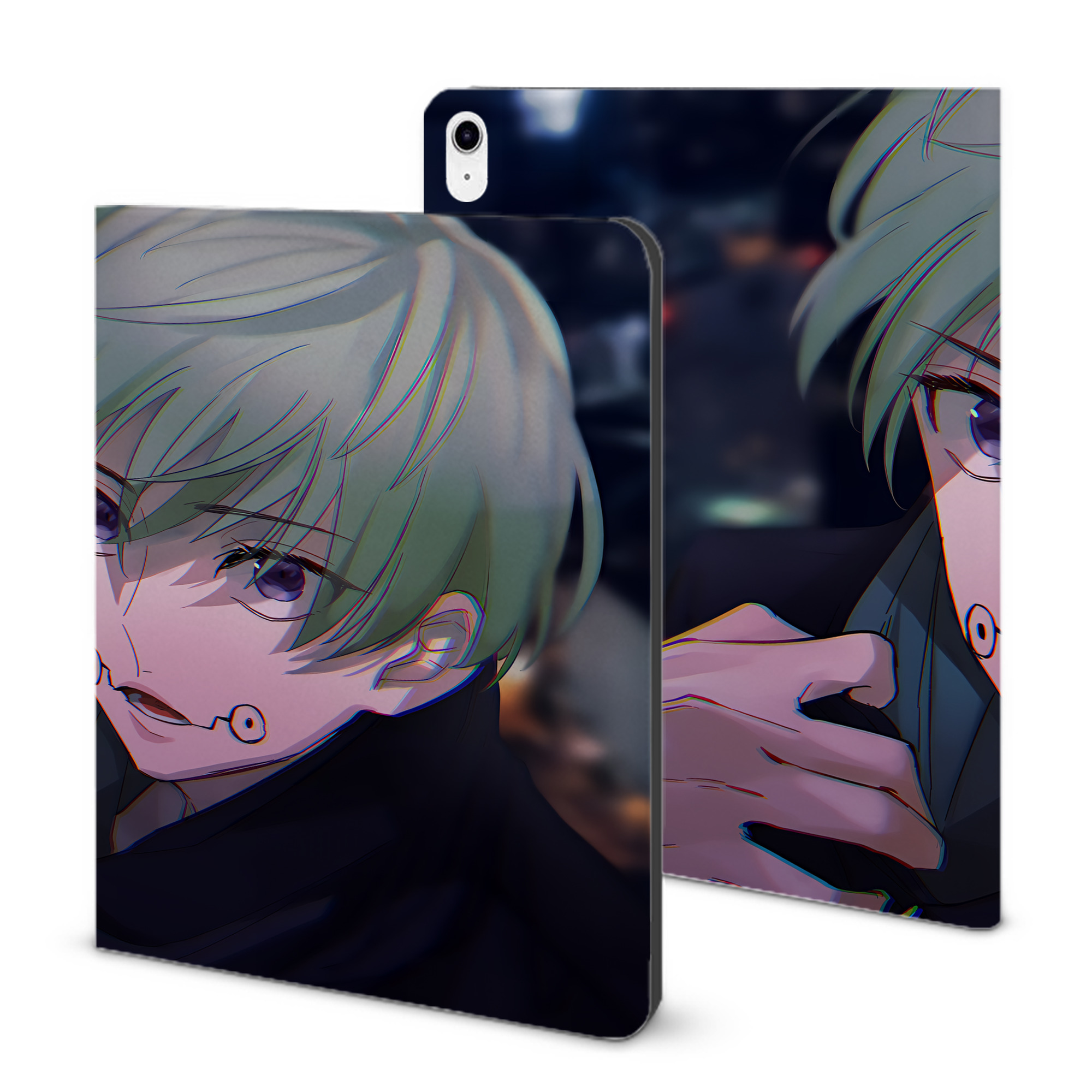 （画像用） 呪術廻戦 Jujutsu Kaisen IPad ケース ブック型 PUレザー TPU 耐衝撃 軽量 薄型 ペン収納なし 全面保護 IPad 各モデル対応